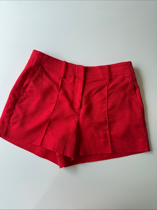 J. Crew Pants - J. Crew Red High-Waist Pleated Tailored Shorts